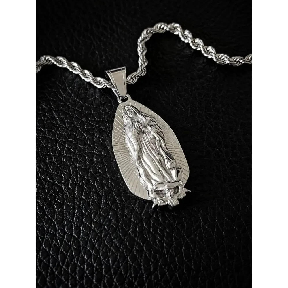 Stainless Steel Mother Mary Necklace